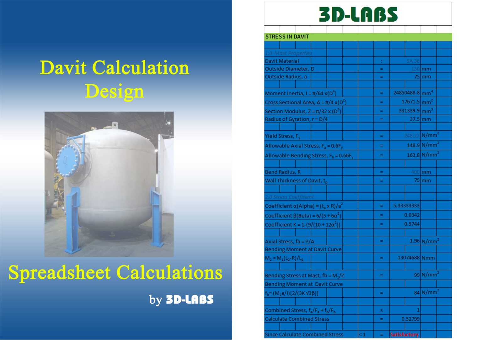 Davit calculation design