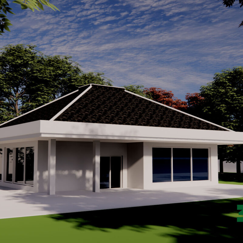 Bungalow house modern floor plan-501